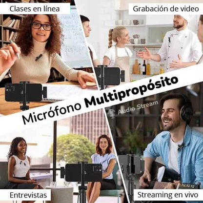 ClipVoice Micrófono Inalámbrico con Compatibilidad Universal