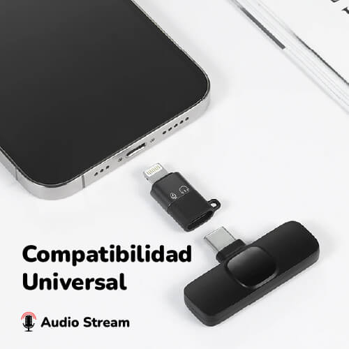 ClipVoice Micrófono Inalámbrico con Compatibilidad Universal